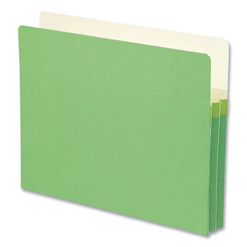 Smead 73216 1.75 in. Expansion Colored File Pockets - Letter Size/Green