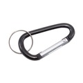 Label & Badge Holders | Advantus 75555 (10) 1 in. x 2 in. Carabiners (10) 1 in. Diameter Key Rings Aluminum Carabiner Key Chains - Black/Silver (10/Pack) image number 0