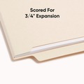 File Folders | Smead 24110 9.5 in. High Front Straight Tabs Letter Size 0.75 in. Expansion Heavyweight End Tab Folders - Manila (100/Box) image number 4