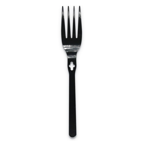 Cutlery | Wego 54101101 Polystyrene Fork - Black (1000/Carton) image number 0