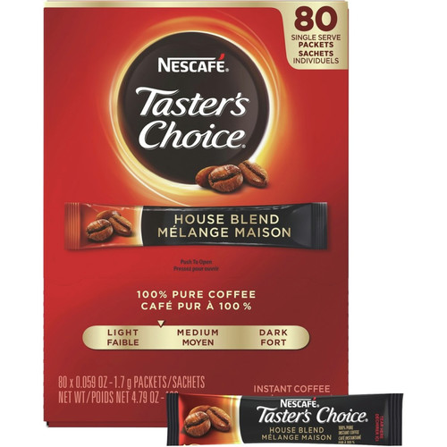 Coffee | Nescafe 11005773 Taster's Choice Stick Pack - House Blend (80/Box) image number 0