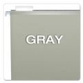File Folders | Pendaflex 04152 1/5 GRA 1/5-Cut Tabs Letter Size Colored Reinforced Hanging Folders - Gray (25/Box) image number 6