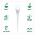 Cutlery | Eco-Products EP-S017 Plantware CPLA Cutlery Fork - White (1000/Carton) image number 2