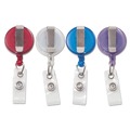 Label & Badge Holders | Advantus 75464 30 in. Extension Retractable ID Card Reel - Assorted Translucent Colors (4/Pack) image number 1