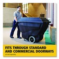 Trash Cans | Rubbermaid Commercial FG9T1300BLA 450 lbs. Capacity Rectangular Structural Foam Tilt Truck - Black image number 7