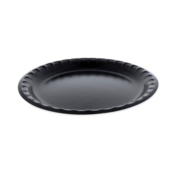 Pactiv Corp. 0TKB0010000Y 10.25 in. Diameter Placesetter Deluxe Laminated Foam Plate Dinnerware - Black (540/Carton)