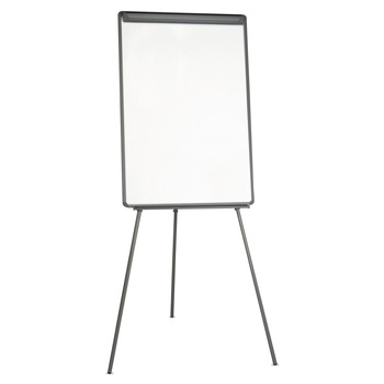 MasterVision EA2300045 22.5 in. x 42 in. Basic Tripod Melamine Presentation Easel - White/Black