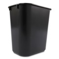Just Launched | Rubbermaid Commercial FG295500BLA 3.5-Gallon Rectangular Deskside Wastebasket - Black image number 3