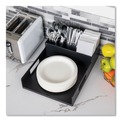 Breakroom Supplies | Mind Reader PSNAPUT-BLK 15.2 in. x 11.5 in. x 4.45 in. Network Collection Utensil, Napkin and Plate Countertop Plastic Organizer - Black image number 4
