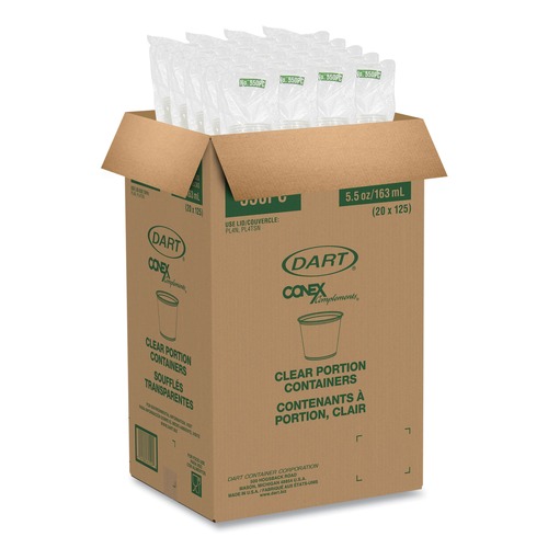 Cups and Lids | Dart 550PC 5.5 oz. Conex Complements Portion/Medicine Cups - Translucent (2500/Carton) image number 0