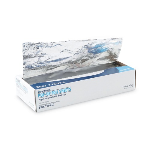  | Boardwalk BWK7164 12 in. x 10.75 in. 63 Gauge Standard Duty Aluminum Foil Pop-Up Sheets (2400/Carton) image number 0