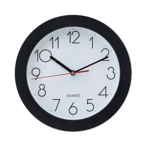 Just Launched | Universal UNV10421 9.75 in. Bold Font Round Wall Clock - Black image number 0