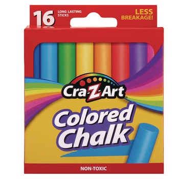 Cra-Z-Art 1080148 Colored Chalk - Assorted Colors (16/Pack)