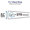 Binders | Avery 05400 3 Slant Rings 1.5 in. Capacity 11 in. x 8.5 in. Heavy-Duty Non Stick View Binder with DuraHinge - Black image number 1