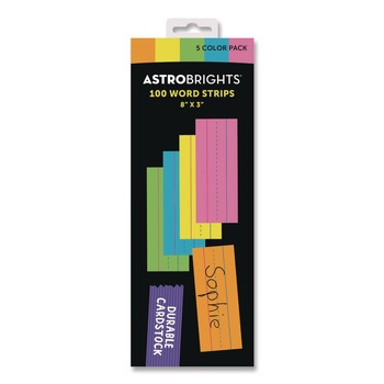 Astrobrights 91040-01 Word Strips Small Assorted Colors 100/Pack