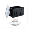 Boxes & Bins | Universal UNV40010 17.25 in. x 14.25 in. x 10.5 in. Letter/Legal Files Collapsible Crate - Black/Gray (2/Pack) image number 5