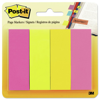 DESK ACCESSORIES AND OFFICE ORGANIZERS | Post-it 671-4AU Page Flag Markers - Assorted Brights (200/Pack)