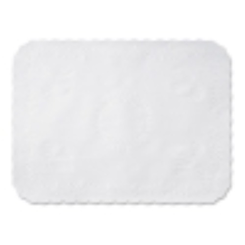 Linen and Table Accessories | Hoffmaster TC8704472 14 in. x 19 in. Anniversary Embossed Scalloped Edge Tray Mat - White (1000/Carton) image number 0