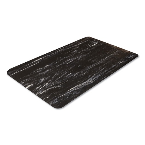 Just Launched | Crown CU 3660BK 36 in. x 60 in. Cushion-Step Marbleized Rubber Surface Mat - Black image number 0