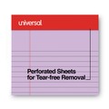 Notebooks & Pads | Universal UNV35854 50-Sheet 5 in. x 8 in. Colored Perforated Writing Pads - Narrow Rule, Orchid (1 Dozen) image number 6