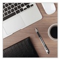 Pens | uni-ball 65450 Signo GRIP 0.7 mm Stick Gel Pen - Black Ink/Clear/Black/Silver Barrel/Medium (1-Dozen) image number 7
