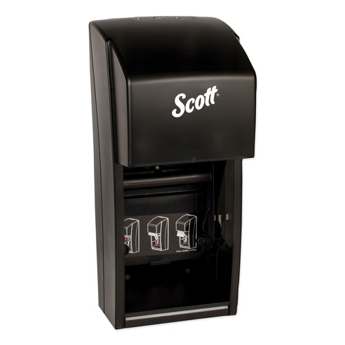 Paper Towels and Napkins | Scott 09021 Essential 6 in. x 6.6 in. x 13.6 in. Plastic Tissue Dispenser - Smoke (1/Carton) image number 0