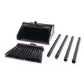 Cleaning Tools | Carlisle 36141503 11.8w x 36h Duo-Pan Upright Dust Pan and Broom with 24.5 in. Handle - Black image number 1