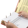 File Folders | Smead 19095 Eight-Section Pressboard Top Tab Classification Folders - Bright Red/Legal Size (10/Box) image number 1