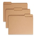 File Folders | Smead 10830 1/3-Cut Tabs Assorted Letter Size 0.75 in. Expansion Heavyweight Kraft File Folder - Brown (50/Box) image number 0