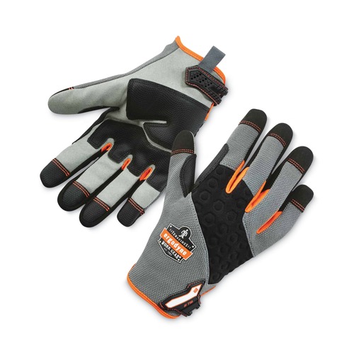 Cleaning Gloves | Ergodyne 17046 ProFlex 710 Heavy-Duty Mechanics Gloves Gray 2X-Large Pair image number 0