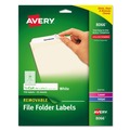 Back to School Sale | Avery 08066 0.66 in. x 3.44 in. Removable File Folder Labels with Sure Feed Technology - White (30/Sheet, 25 Sheets/Pack) image number 0