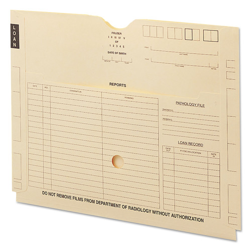 File Folders | Smead 66300 Straight Tab Pxr7 X-Ray Jackets With Pockets - Manila (100/Box) image number 0