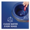 Mops | O-Cedar 168534EA 51 in. Adjustable Handle EZWring RinseClean Spin Mop System - Blue/White Microfiber Head, Red/Gray Handle image number 3