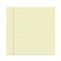 Notebooks & Pads | Universal UNV22000 50-Sheets 8.5 in. x 11 in. Wide/Legal Rule Glue Top Pads - Canary-Yellow (1 Dozen) image number 1
