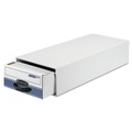 Office Filing Cabinets & Shelves | Bankers Box 00302 STOR/DRAWER STEEL PLUS 10.5 in. x 25.25 in. x 5.25 in. Storage Drawers - White/Blue (12/Carton) image number 1
