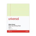 Notebooks & Pads | Universal UNV22000 50-Sheets 8.5 in. x 11 in. Wide/Legal Rule Glue Top Pads - Canary-Yellow (1 Dozen) image number 0
