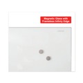 White Boards | Universal UNV43204 Frameless 72 in. x 48 in. Magnetic Glass Marker Board - White image number 4