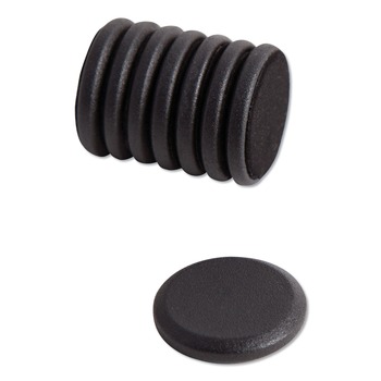 U Brands 3021U00-12 1.25 in. Diameter Circle High Energy Magnets - Black (8/Pack)
