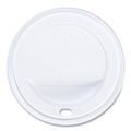 Cups and Lids | SOLO TL31R2-0007 Traveler Cappuccino Style Dome Lid Fits 10 oz Cups - White (100/Pack, 10 Packs/Carton) image number 5