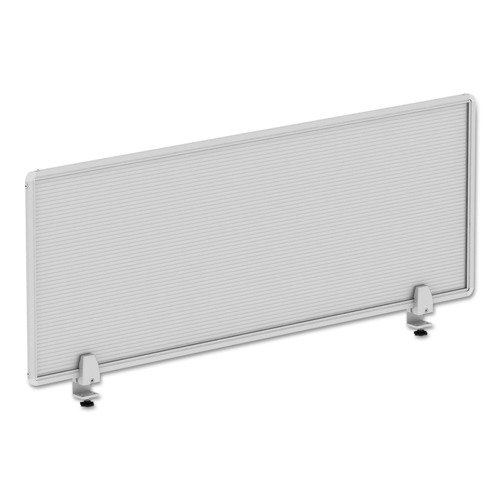Office Furniture Accessories | Alera ALEPP4718 47 in. x 0.5 in. x 18 in. Polycarbonate Privacy Panel - Silver/Clear image number 0