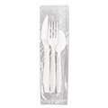 Cutlery | SOLO RSW7Z-0007 Reliance Mediumweight Plastic Fork/Knife/Spoon Cutlery Kit - White (1500/Carton) image number 3