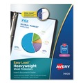 Sheet Protectors | Avery 74100 Letter Size Heavy Gauge Top-Load Poly Sheet Protectors - Diamond Clear (100/Box) image number 0