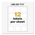 Labels | Avery 60506 UltraDuty 2 in. x 2 in. GHS Chemical Waterproof and UV Resistant Labels - White (50/Box) image number 4