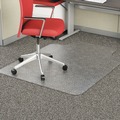 Office Chair Mats | Alera CM1J232ALEPL 45 x 53 Occasional Use Studded Chair Mat for Flat Pile Carpet - Clear image number 5