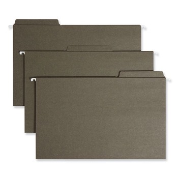 Smead 64137 Legal Size 1/3-Cut Tabs FasTab Hanging Folders - Standard Green (20/Box)
