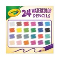 Pencils | Crayola 68-4304 3.3 mm 2B Watercolor Pencil Set - Assorted Lead and Barrel Colors (24/Box) image number 3