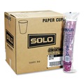 Just Launched | SOLO 370SI-0041 10 oz. Paper Hot Drink Cups in Bistro Design - Maroon (1000/Carton) image number 0