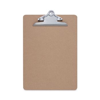 Universal UNV40304 1.25 in. Clip Capacity 8.5 in. x 11 in. Hardboard Clipboard - Brown