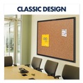 Bulletin Boards | Quartet 2301B 24 in. x 18 in. Classic Series Cork Bulletin Board - Tan Surface, Black Aluminum Frame image number 2