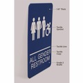 Floor Signs & Safety Signs | Headline Sign 7780 6 x 9 All Gender Restroom ADA Sign - Blue Face/White Graphics image number 3
